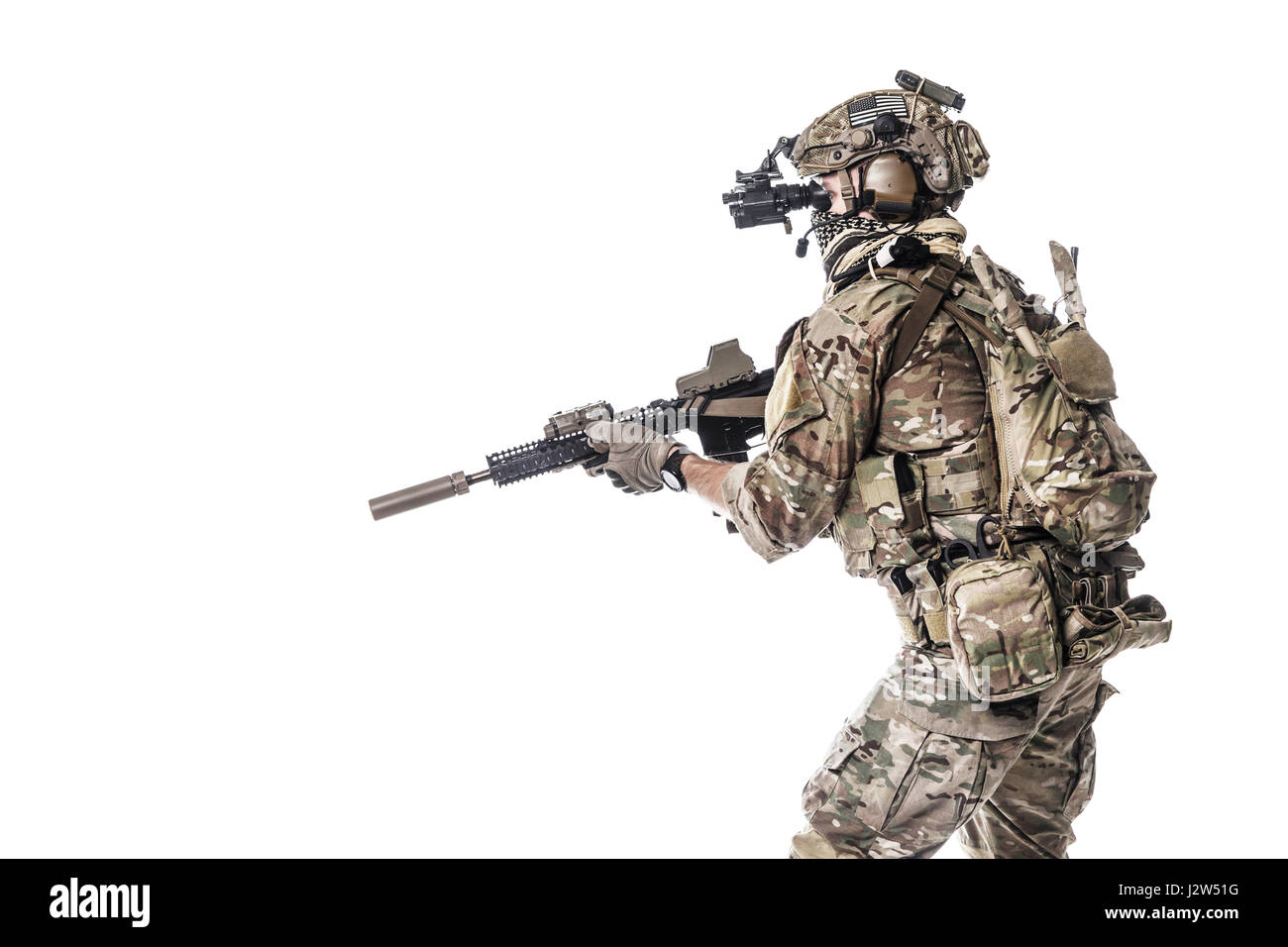 Army Ranger in field Uniforms Stock Photo