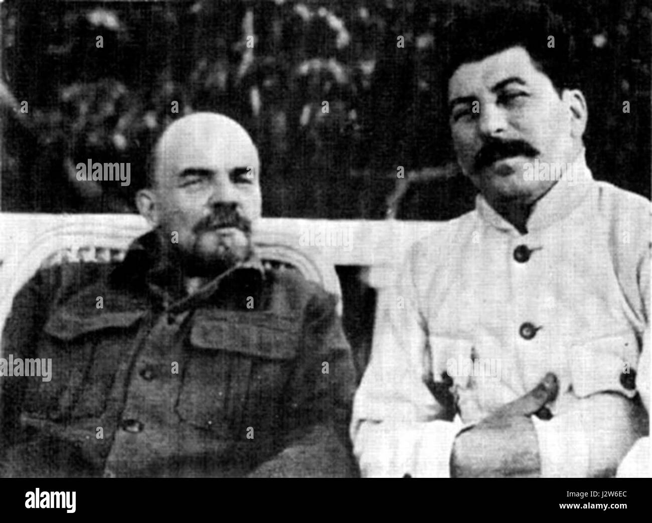 19220901-lenin stalin at gorki Stock Photo