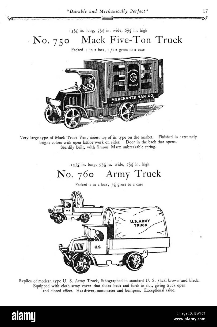 1930 Marx Mechanical Toys Catalog pg 17 s Stock Photo Alamy