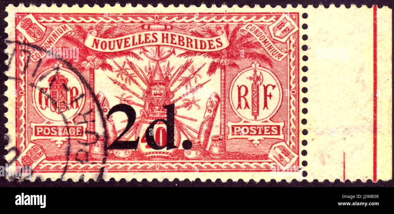 Map of the new hebrides hi res - 1920 Stamp Of The New Hebrides J2WB3R