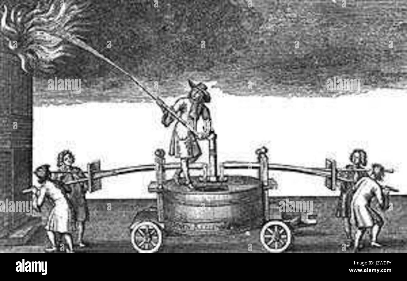17th.century.fire.engine Stock Photo