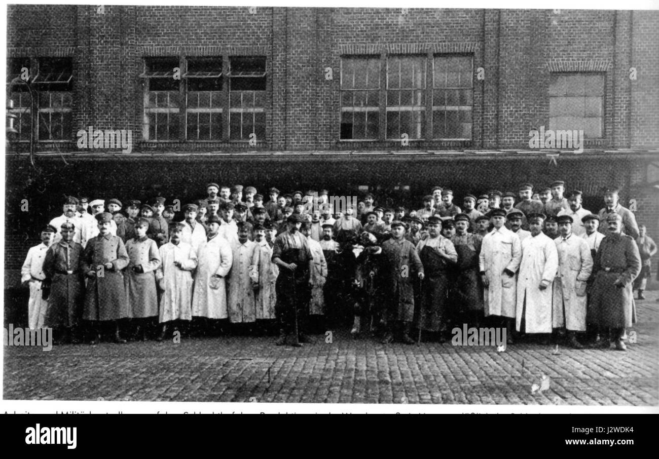 1916 Schlachthof Genossenschaft Produktion in Hamburg Stock Photo