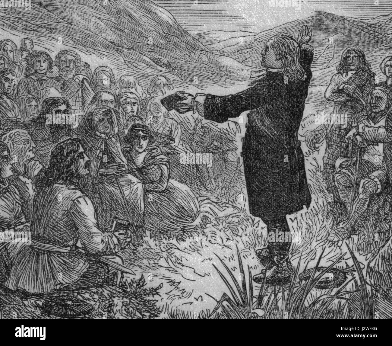 A Covenanters Conventicle Stock Photo
