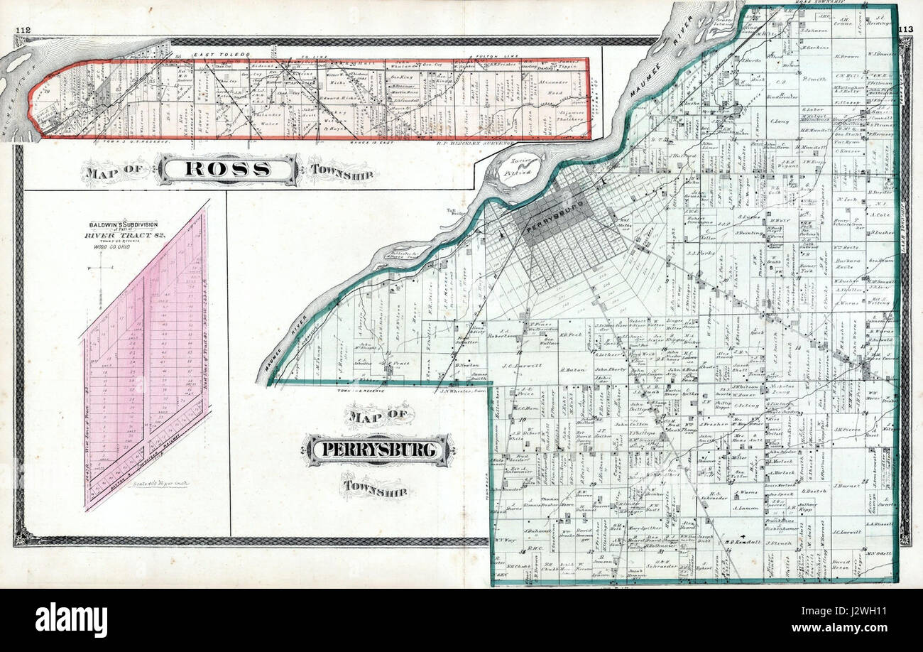 1875 Ross & Perrysburg Township, Ohio Stock Photo Alamy