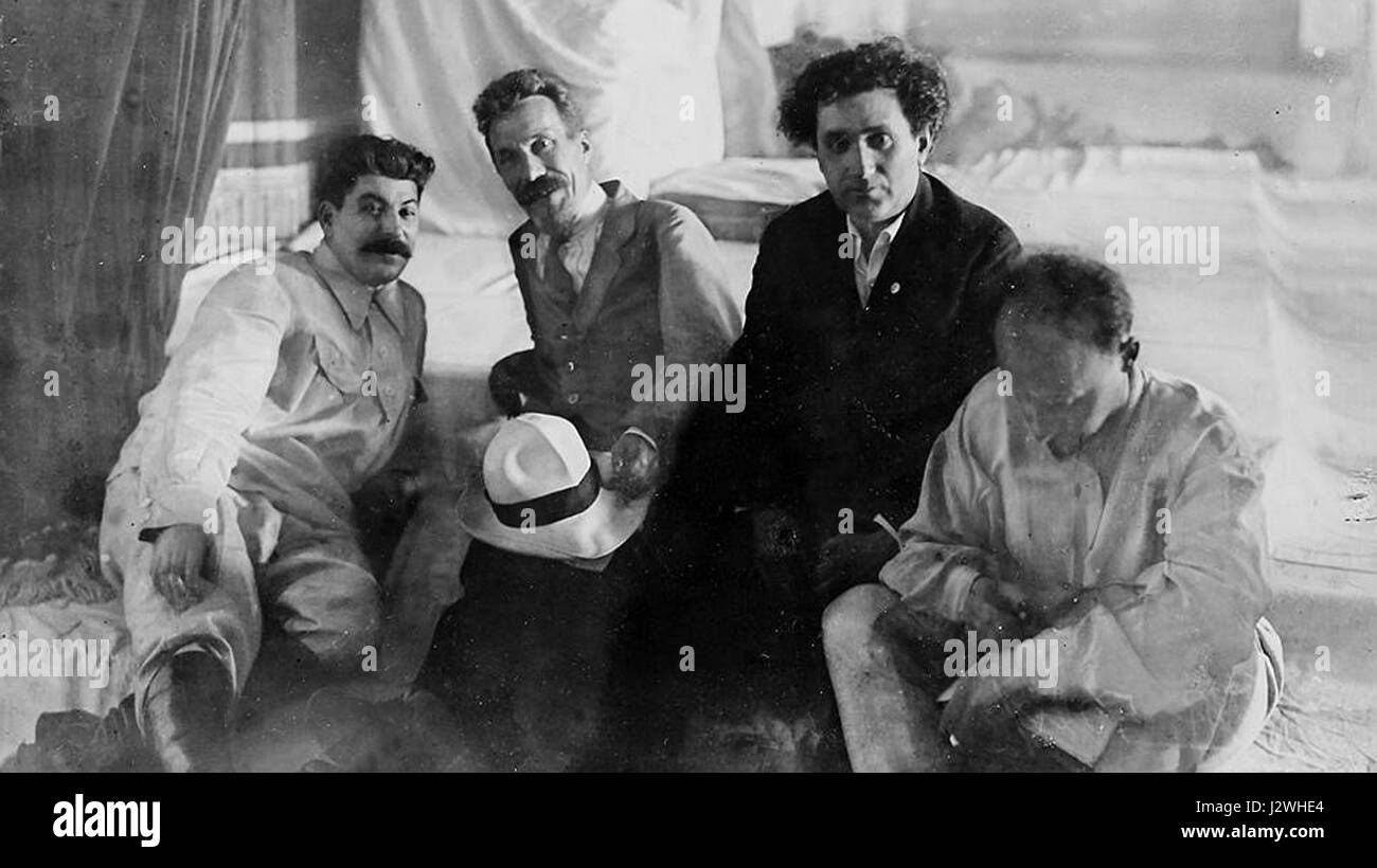 19240920-stalin rykov zinoviev bukharin Stock Photo