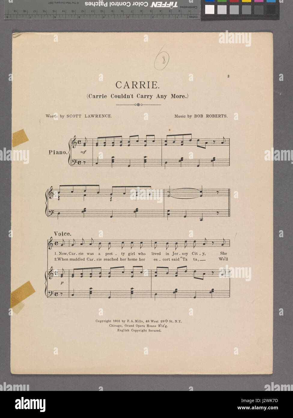 Carrie (Carrie couldn't carry any more) (NYPL Hades-1925785-1953316) Stock Photo