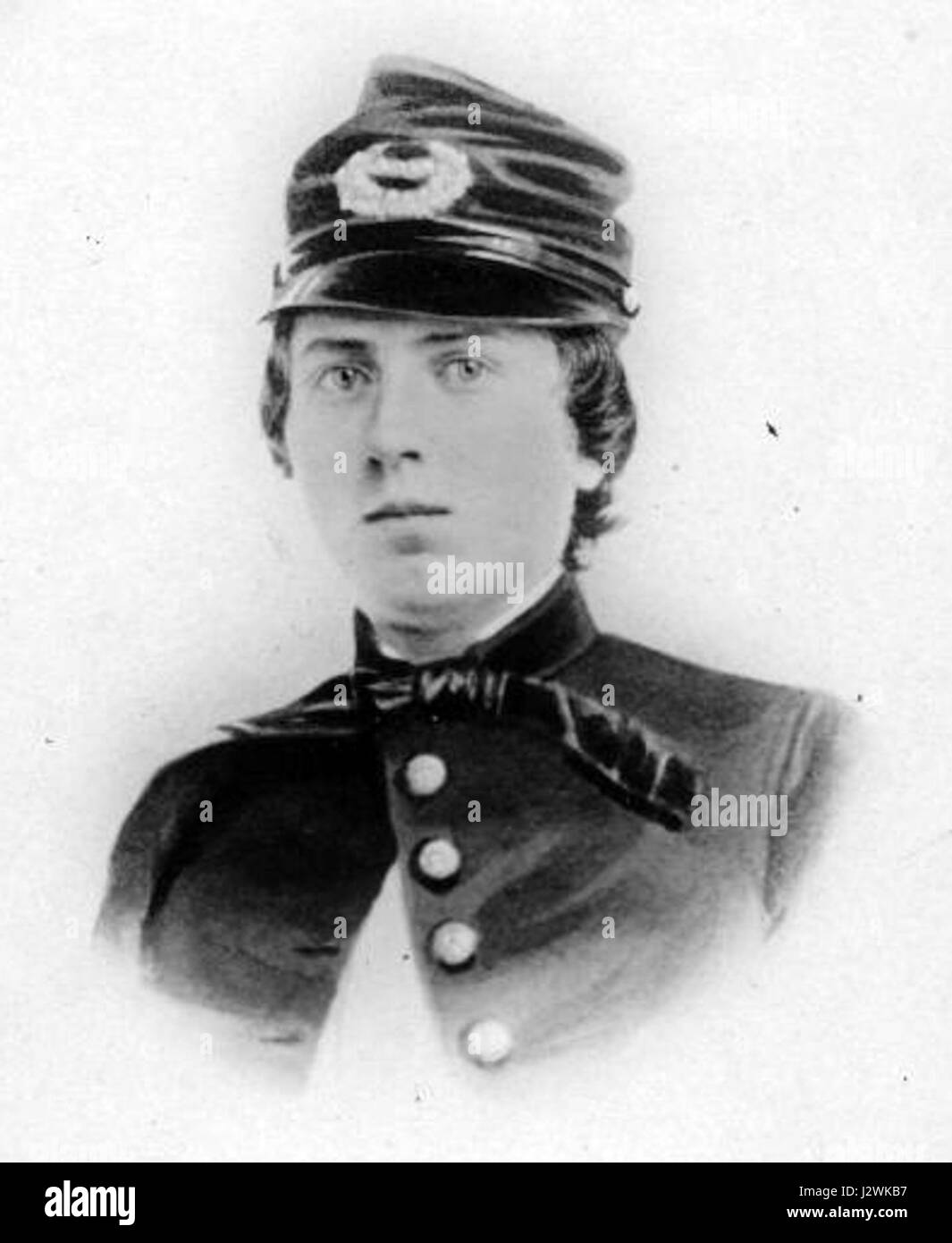 Alonzo Cushing was a U.S. Army officer during the American Civil War, remembered for his bravery and service, particularly during the Battle of Gettysburg. He died in battle and became a symbol of valor. Stock Photo