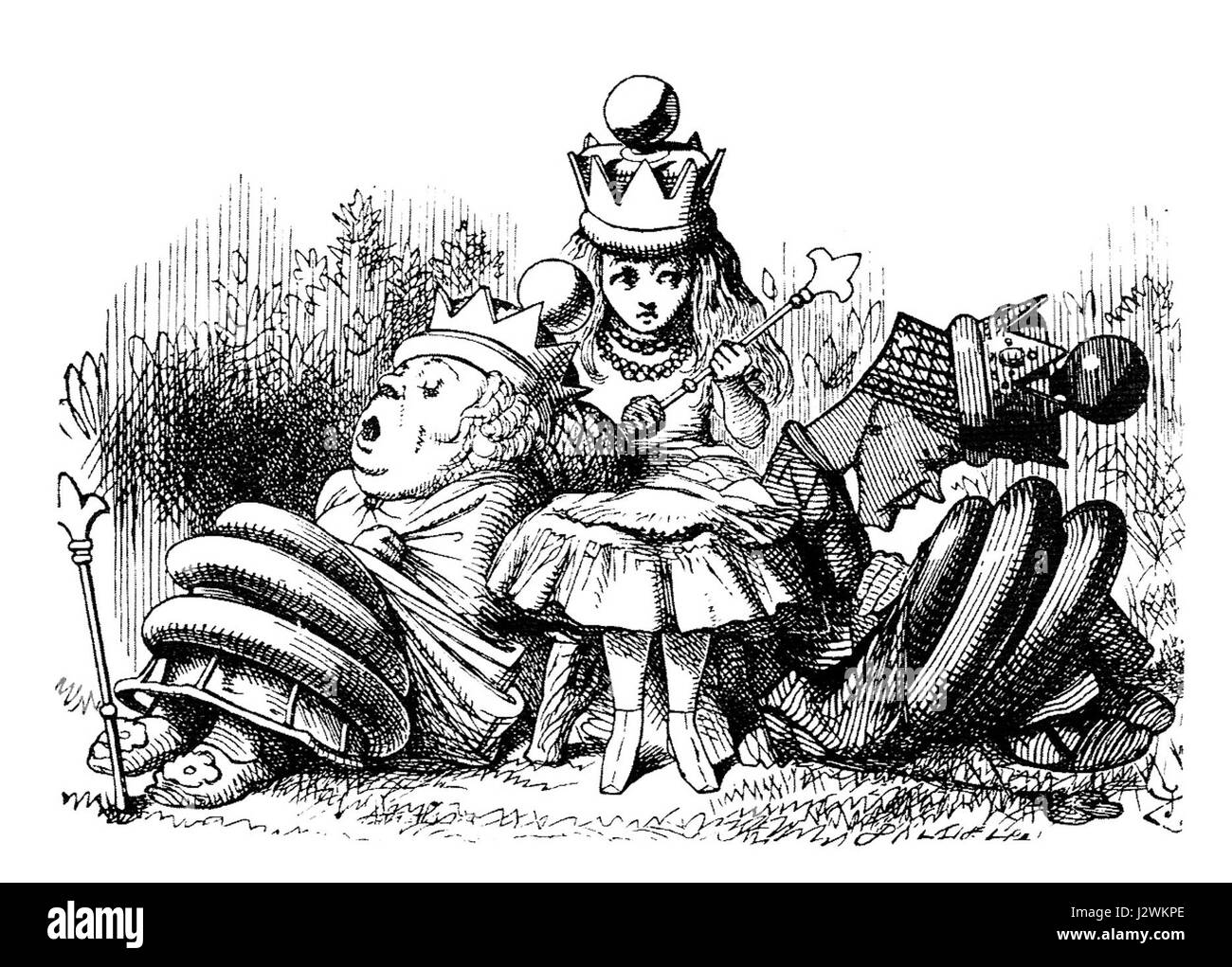 Alice Red Queen White Queen2 Stock Photo Alamy