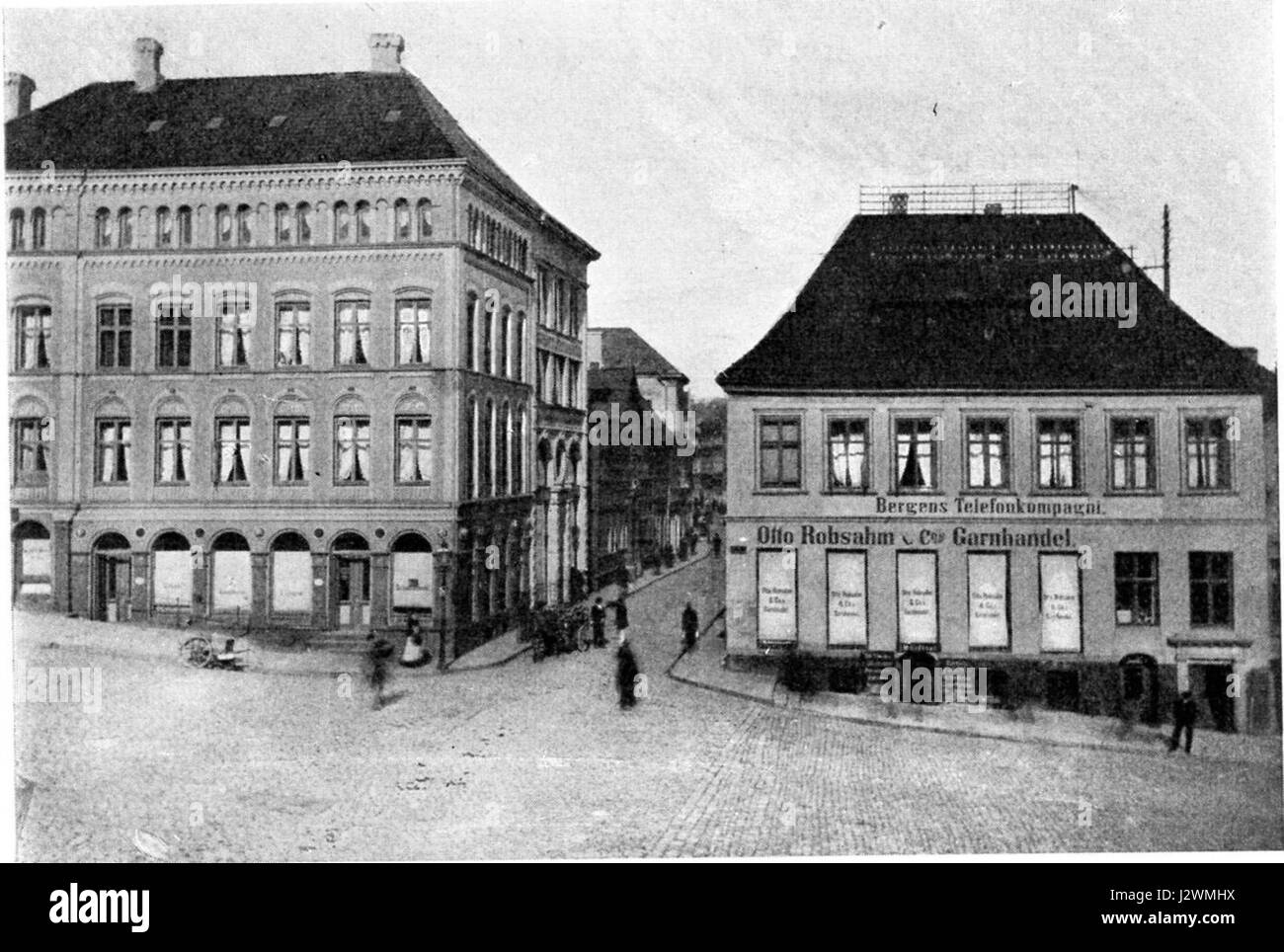 Bergen Telefoncompagni's sentral i 1881 Stock Photo