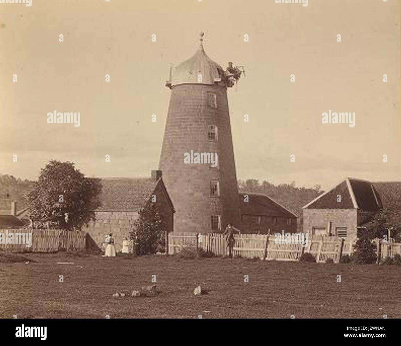 Callington Mill circa 1900 Stock Photo
