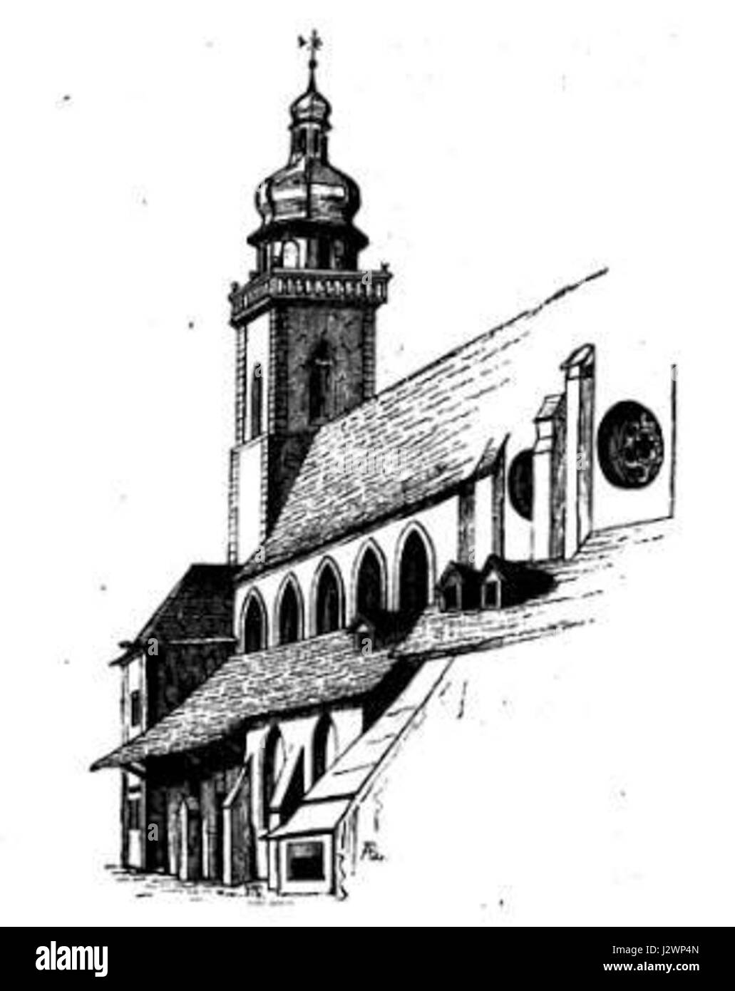 Ancien temple St-Etienne Stock Photo