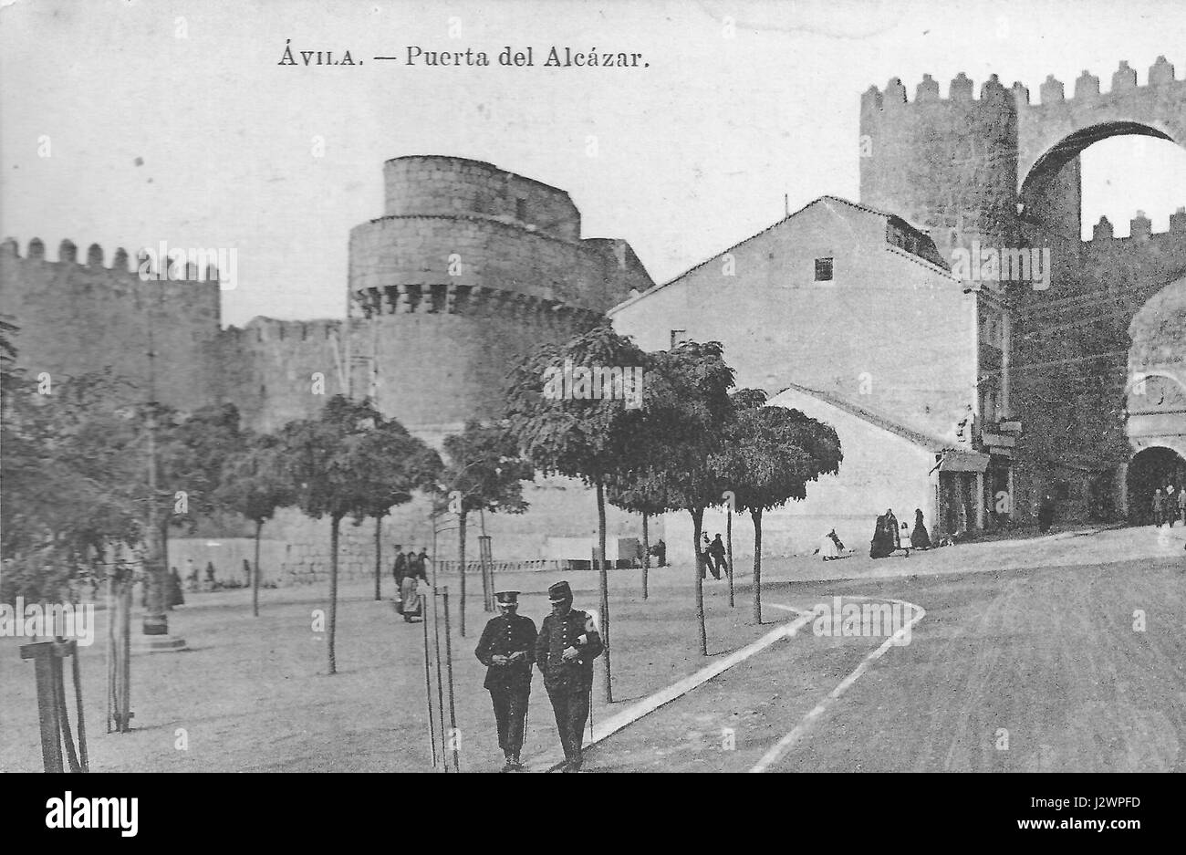 Avila Plaza Santa Teresa 1911 01 Stock Photo
