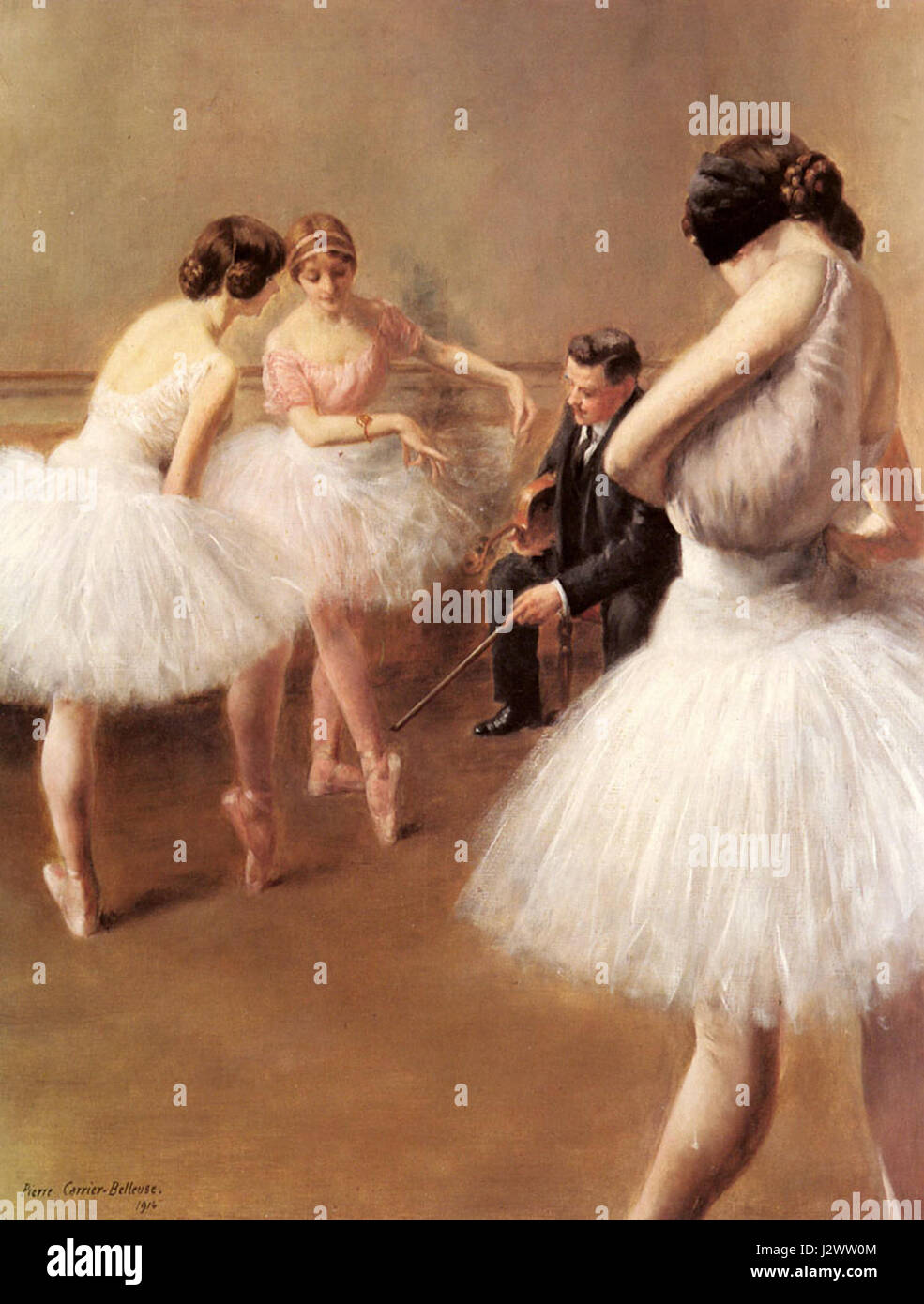 Carrier Belleuse Pierre The Ballet Lesson Stock Photo