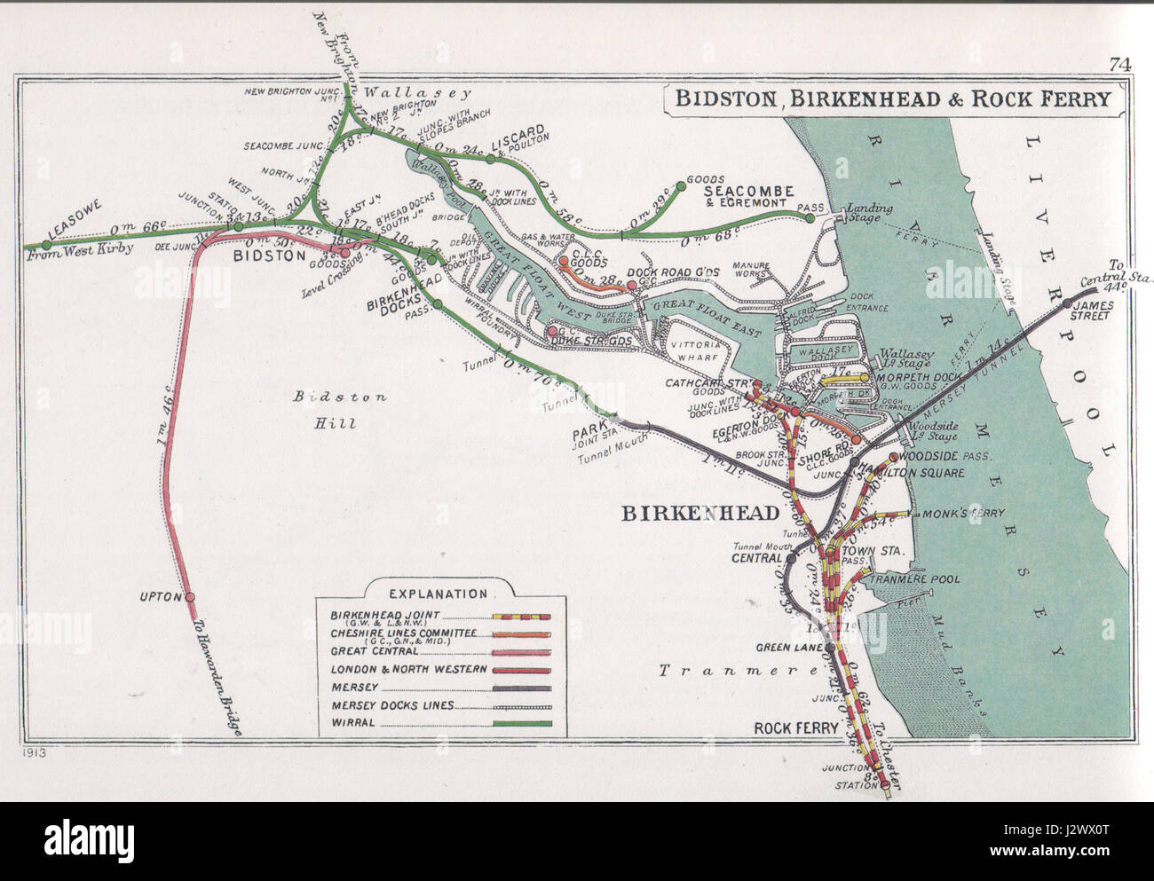 Bidston, Birkenhead & Rock Ferry RJD 74 Stock Photo Alamy