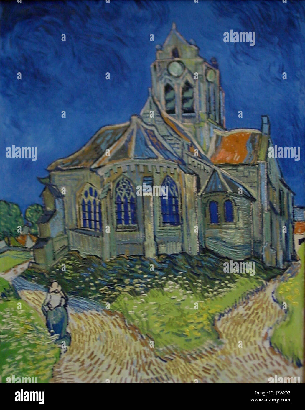 Photograph of Auvers-sur-Oise, a commune in the northwestern suburbs of Paris, France. Known for its association with artists like Vincent van Gogh, who spent his final months there, the village features picturesque landscapes and historic architecture. Stock Photo