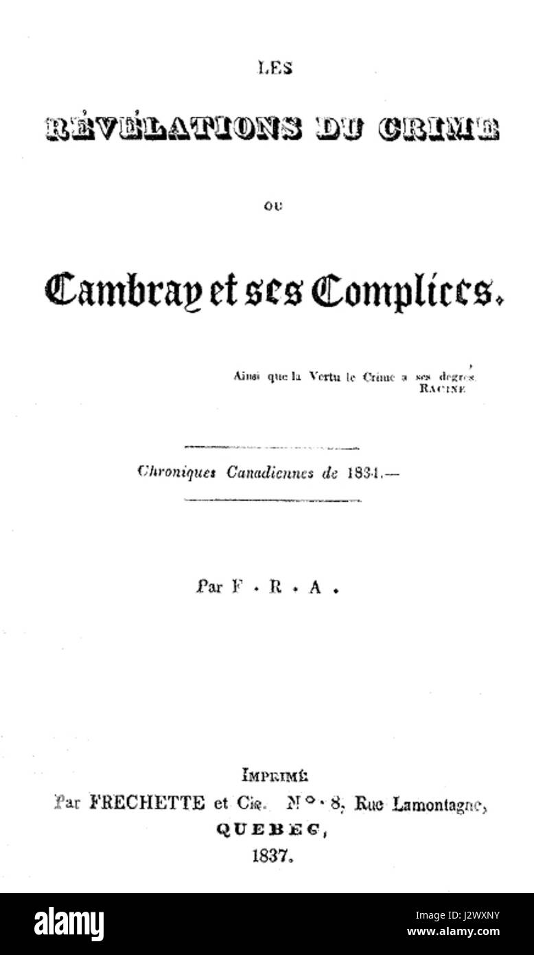 Cambray et ses complices Stock Photo Alamy