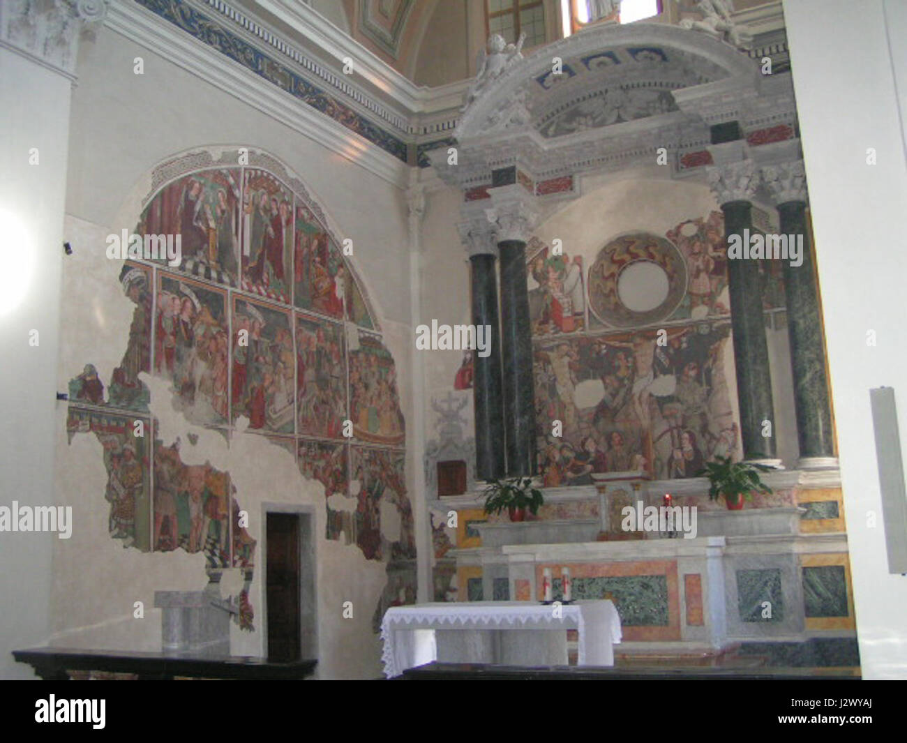 Arosio - chiesa di San Michele - affreschi Stock Photo