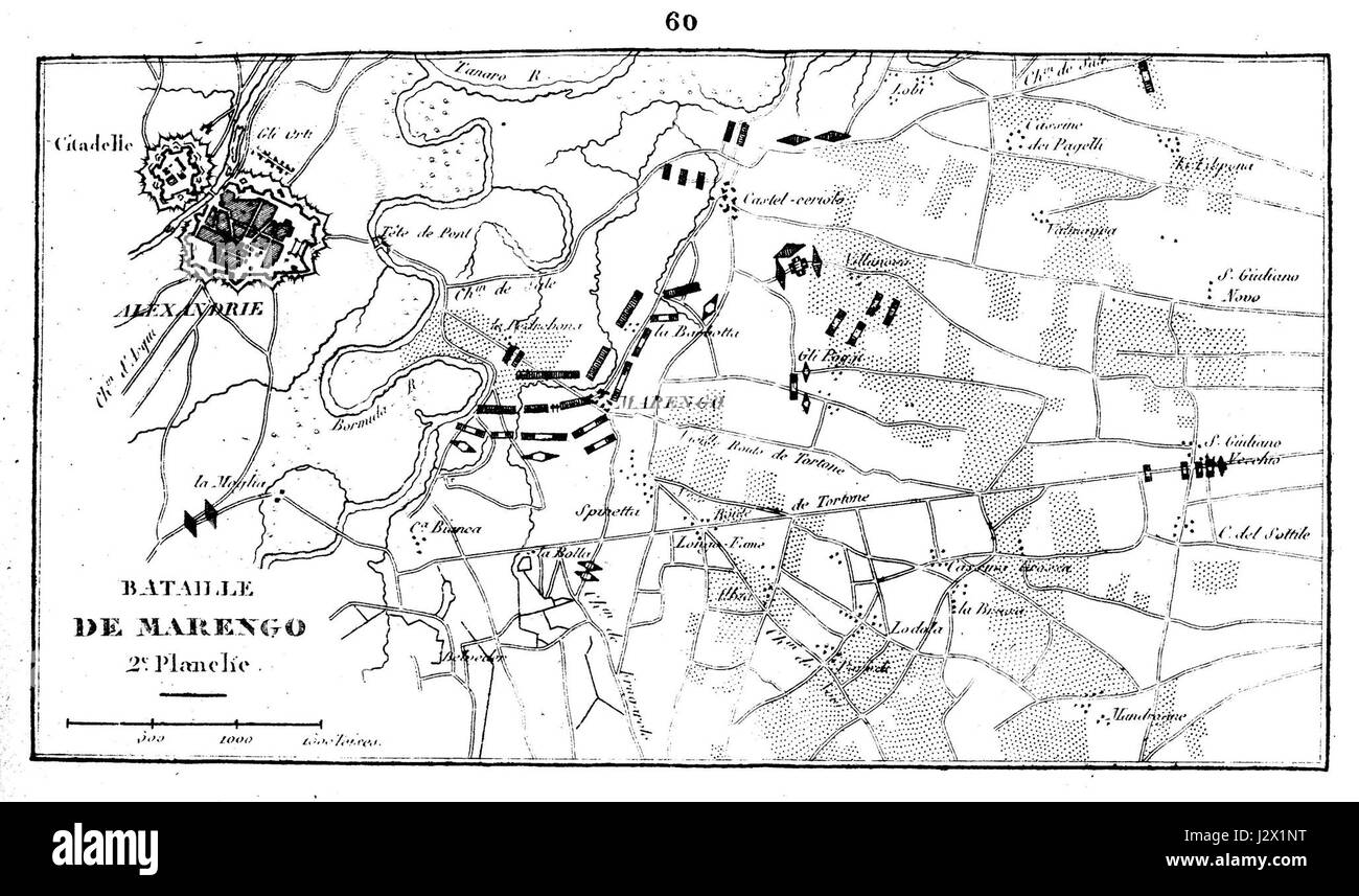 Carte de la bataille de MARENGO 2 Stock Photo Alamy