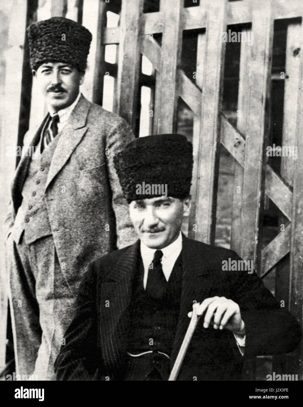 Cevat Abbas and Mustafa Kemal Stock Photo