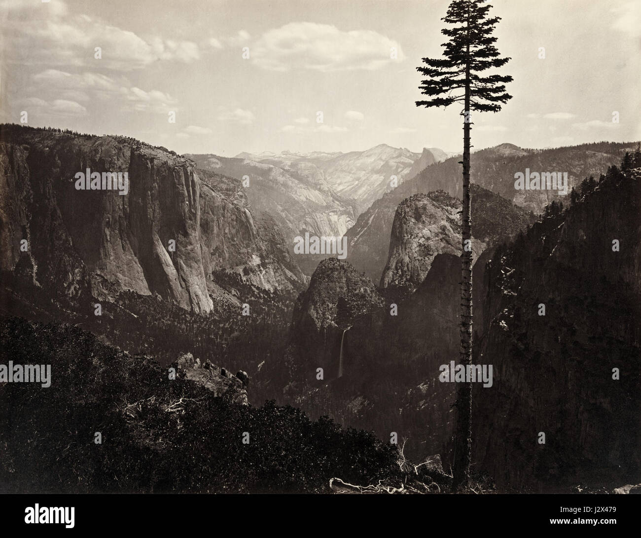 Carleton Watkins, Yosemite Valley, California, ca. 1865 Stock Photo