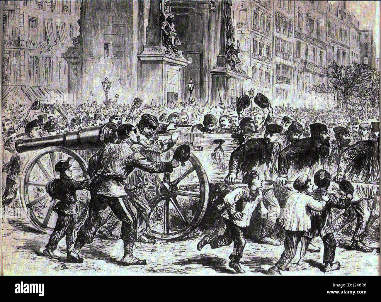 Cannons in Paris Stock Photo