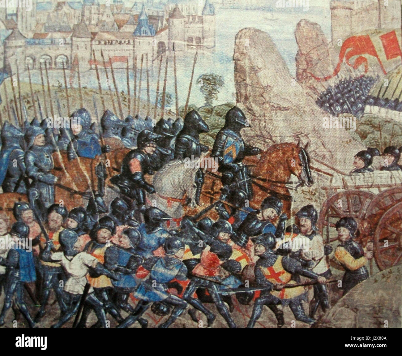 Belagerung von Calais 1346-1347 Stock Photo
