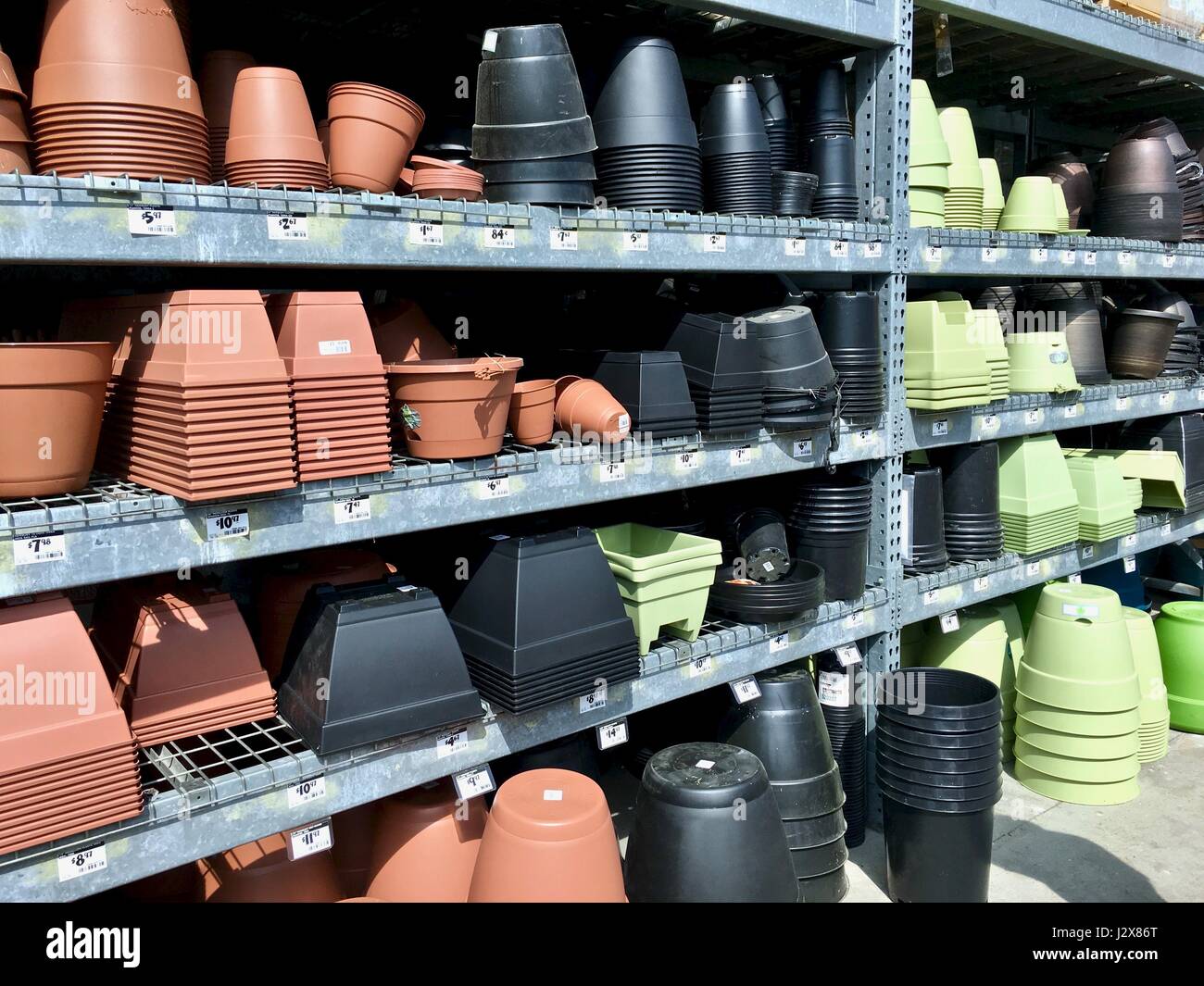 Flower Planting Pots For Sale At Home Depot Stock Photo 139489472