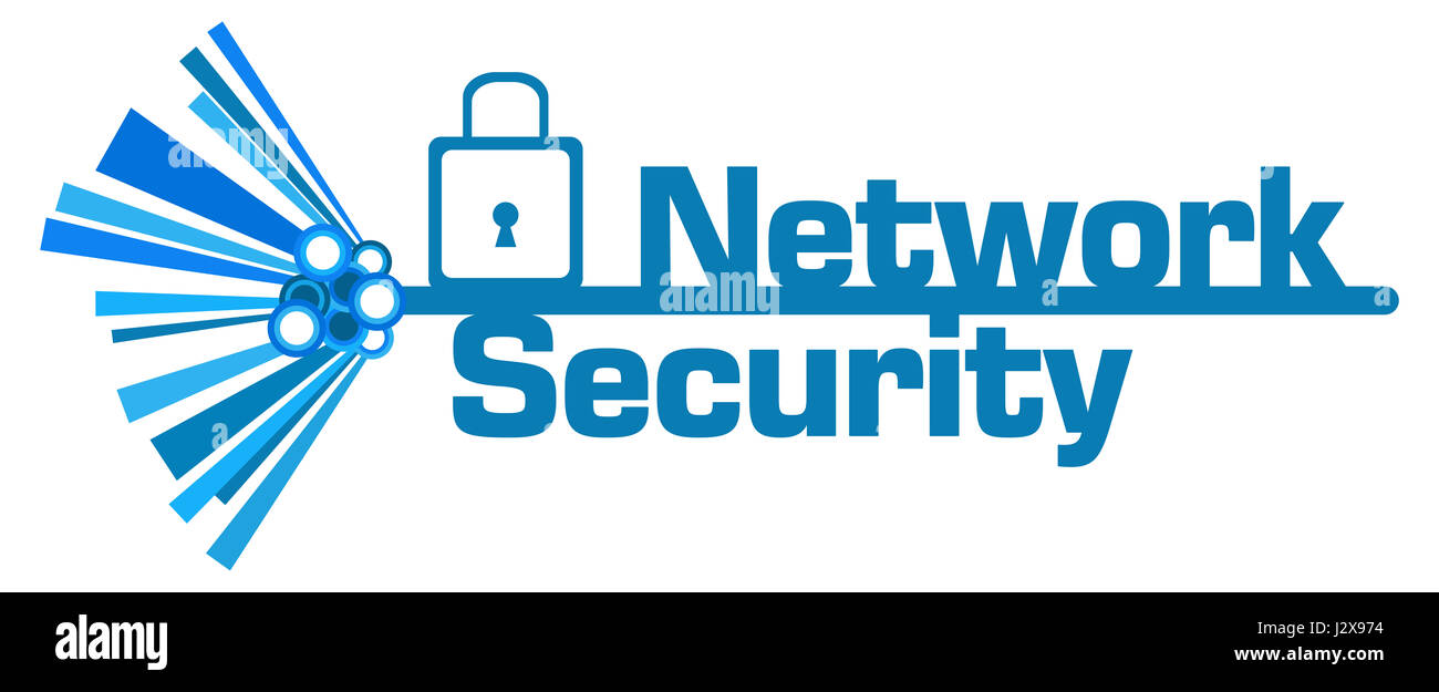 Network Security Blue Graphical Bar Stock Photo