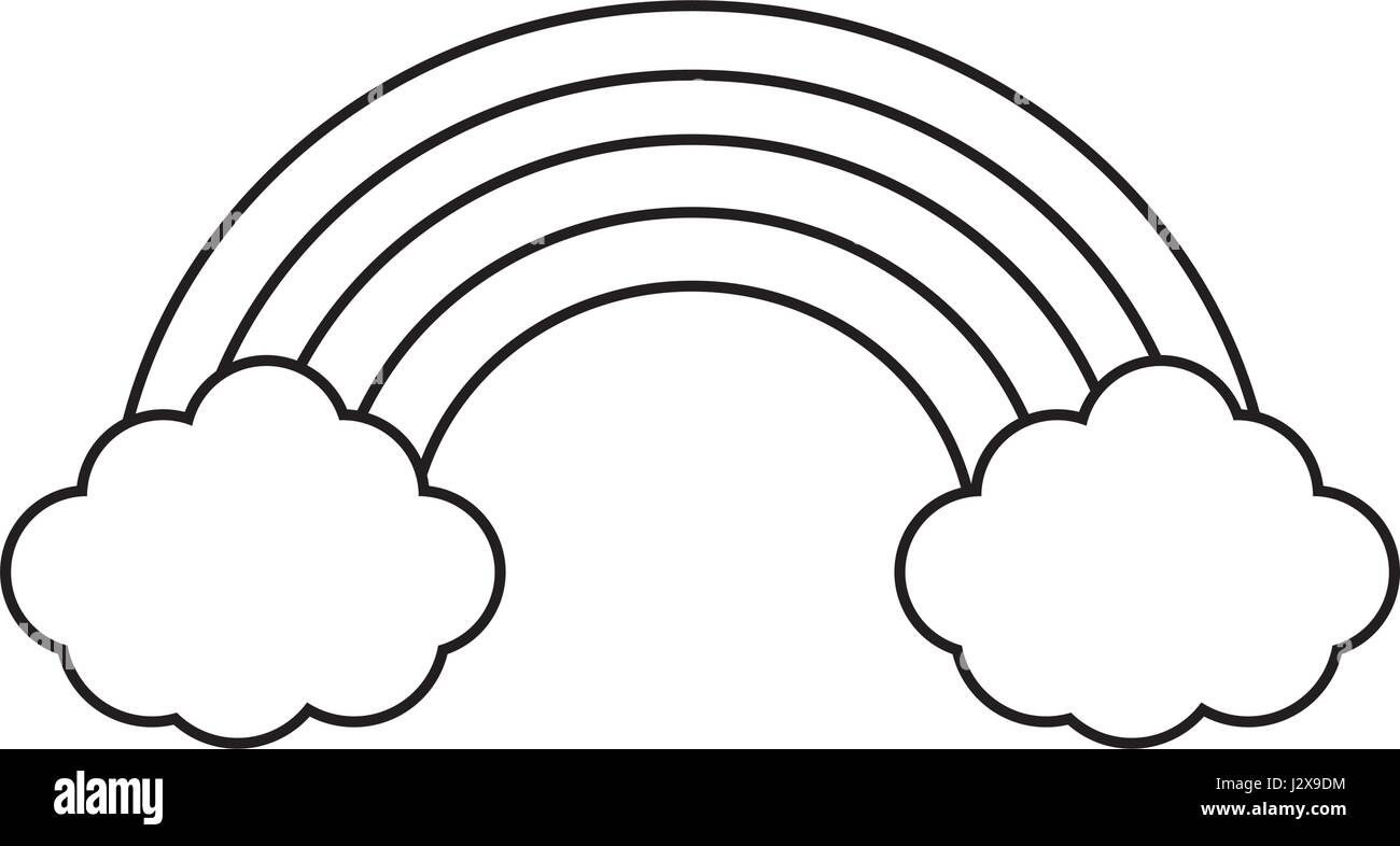 rainbow and clouds icon Stock Vector Image & Art - Alamy