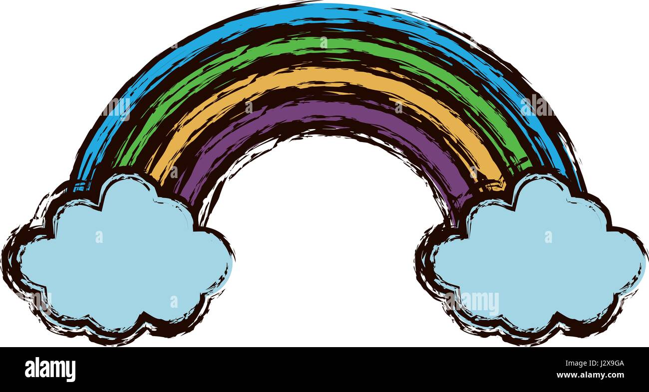 rainbow and clouds icon Stock Vector Image & Art - Alamy
