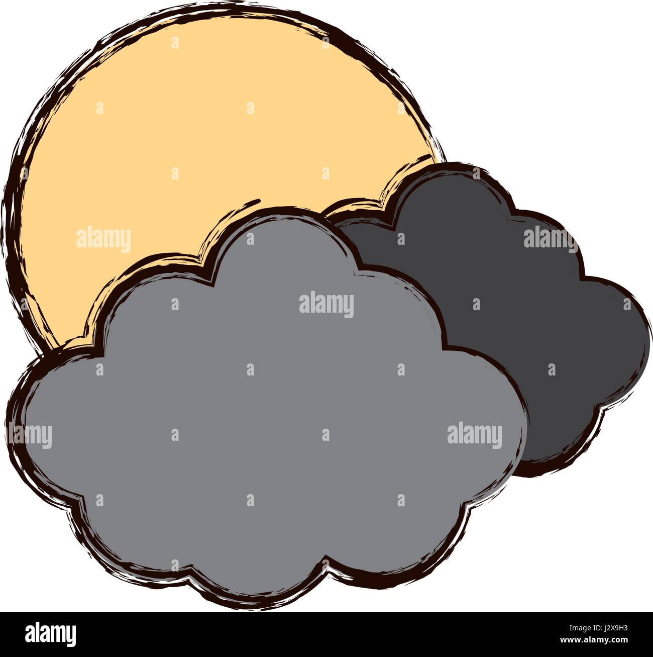 clouds and sun icon Stock Vector Image & Art - Alamy
