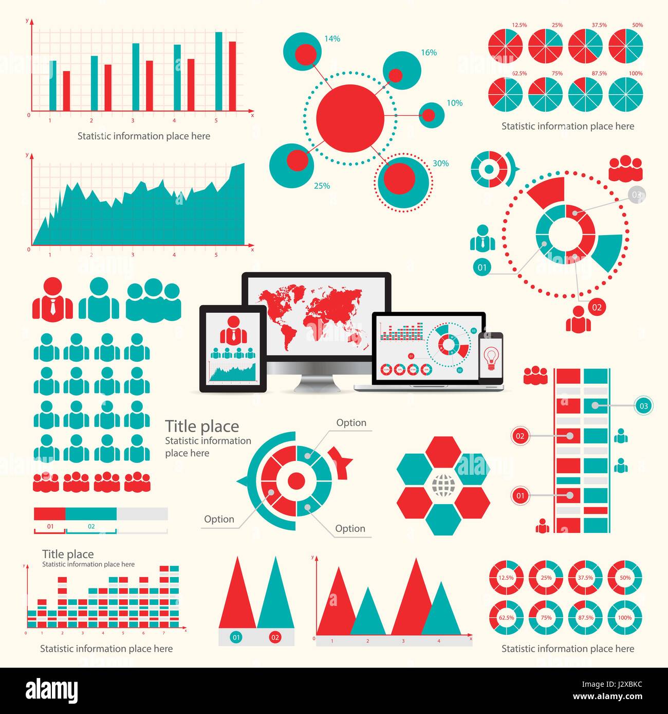 Big set of infographics elements. EPS10. Vector Stock Vector