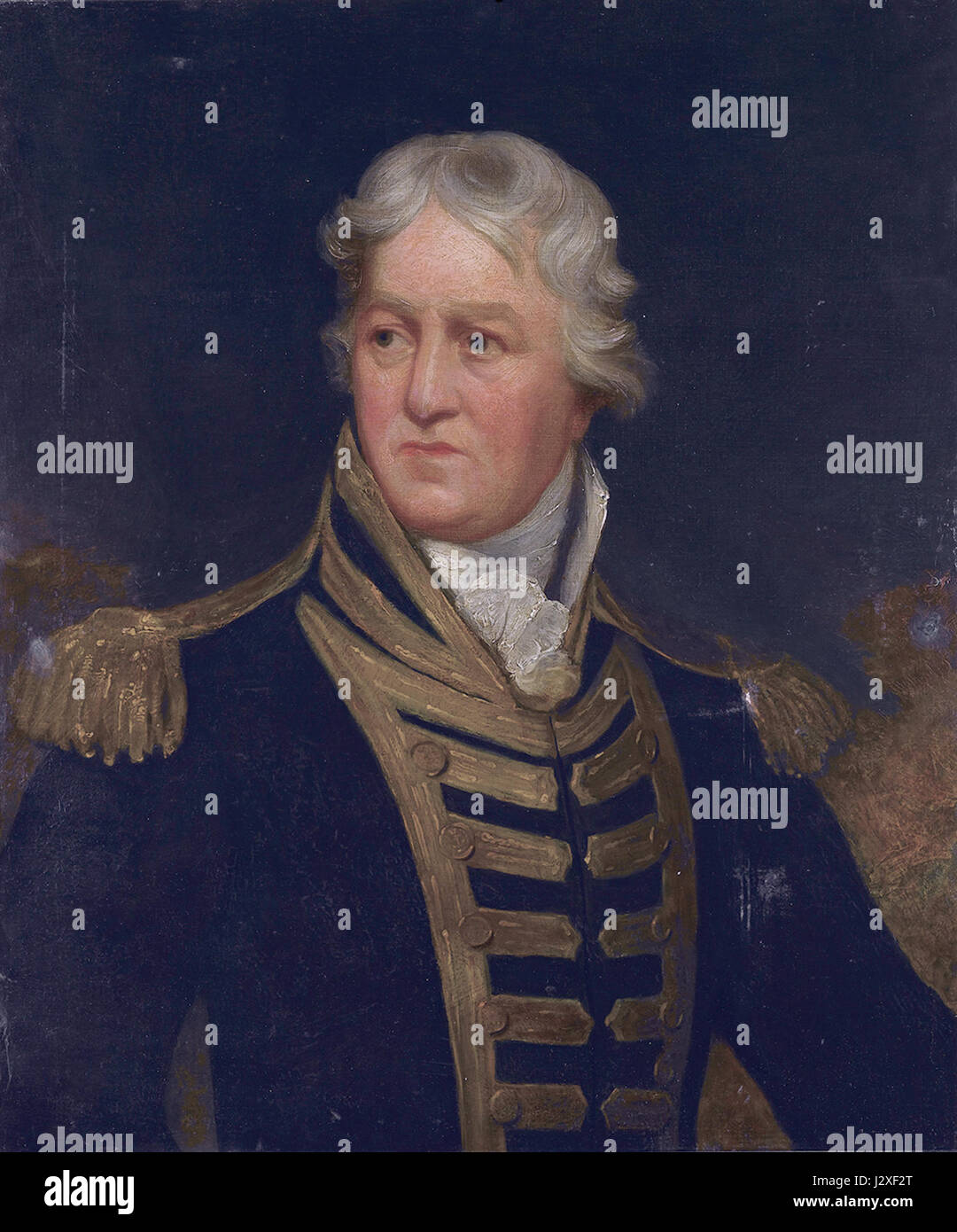 Admiral Charles Middleton, later Lord Barham (1726-1813), by Isaac Pocock Stock Photo