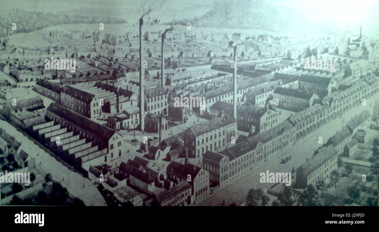 The ADT-Fabrik in Forbach is an industrial site located in Forbach, France, known for its manufacturing operations. It was a significant location in the region's industrial history, contributing to the local economy and development. Stock Photo