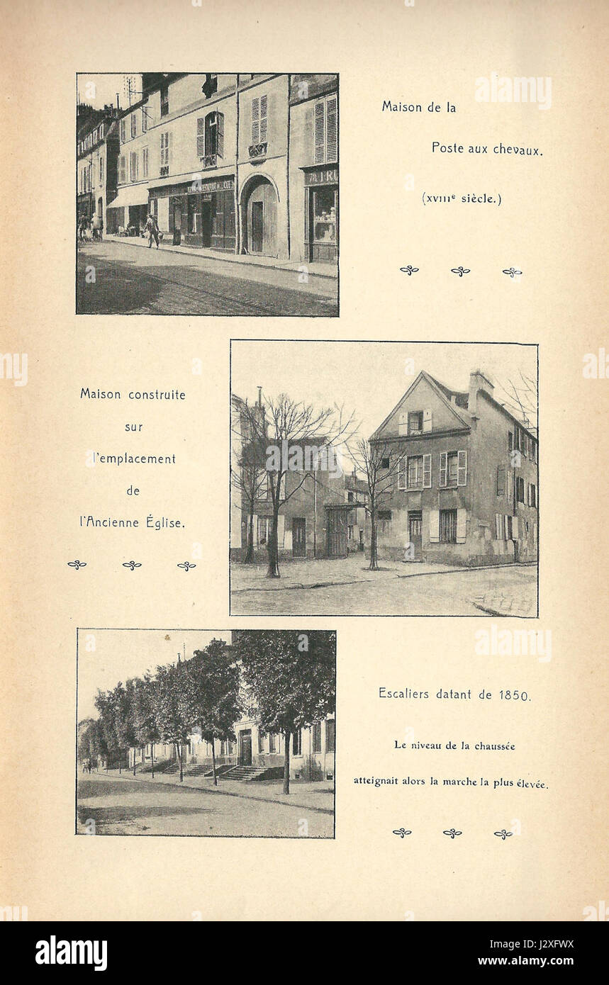 This historical image shows Bourg-la-Reine Lieutier, possibly a village or landmark in France. The scene reflects its cultural and geographical context in French history. Stock Photo