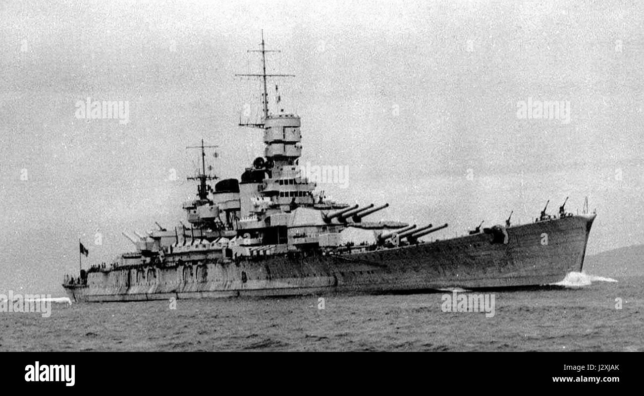 Ss Roma The Italian battleship Roma, commissioned in 1940, is shown in this ...