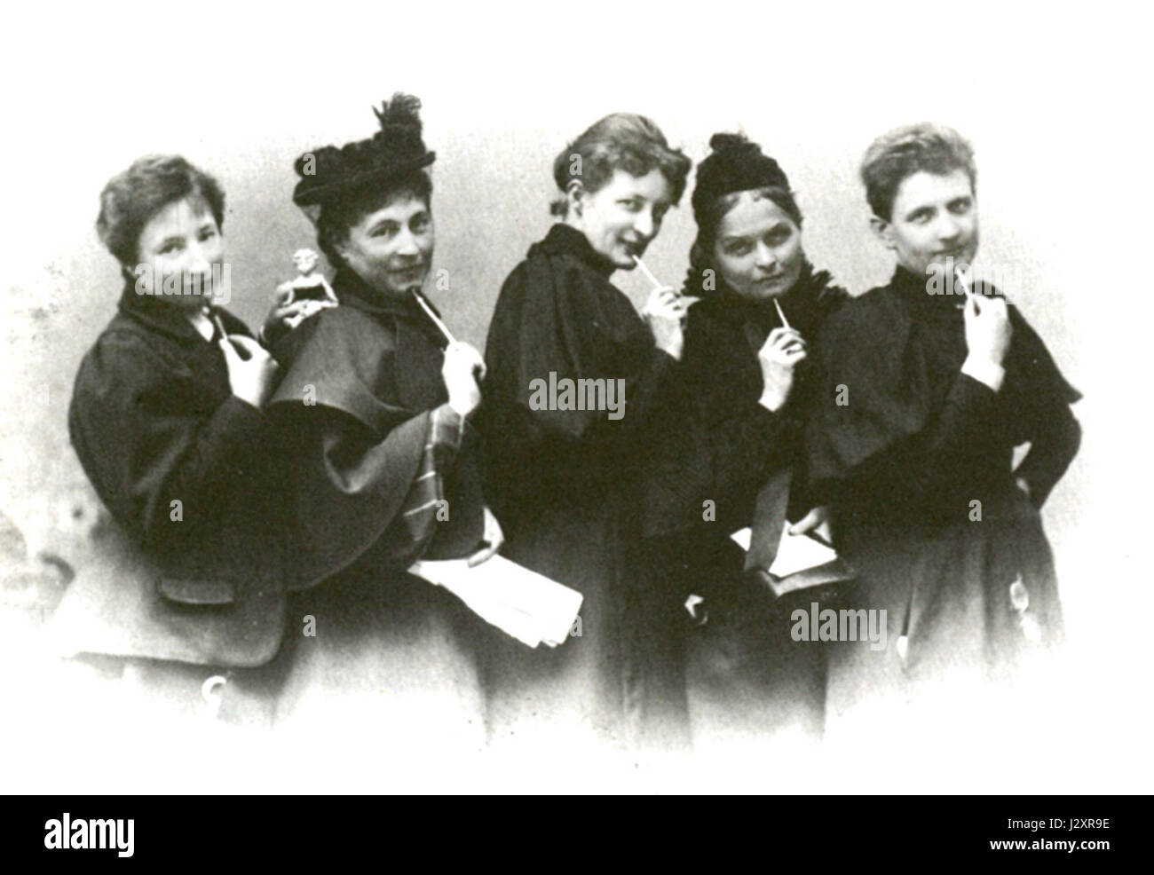 Anita Augspurg was a prominent German feminist and pacifist. This 1896 portrait captures her role as a leading figure in the early women's rights movement in Germany. Augspurg advocated for women's suffrage and was active in the international peace movement during the late 19th and early 20th centuries. Stock Photo