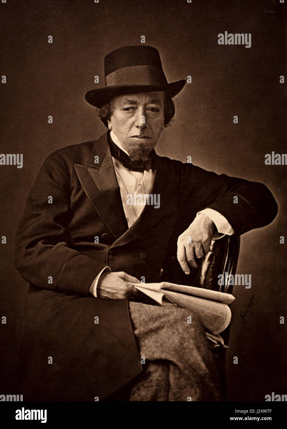 Benjamin Disraeli by Cornelius Jabez Hughes, 1878 Stock Photo Alamy
