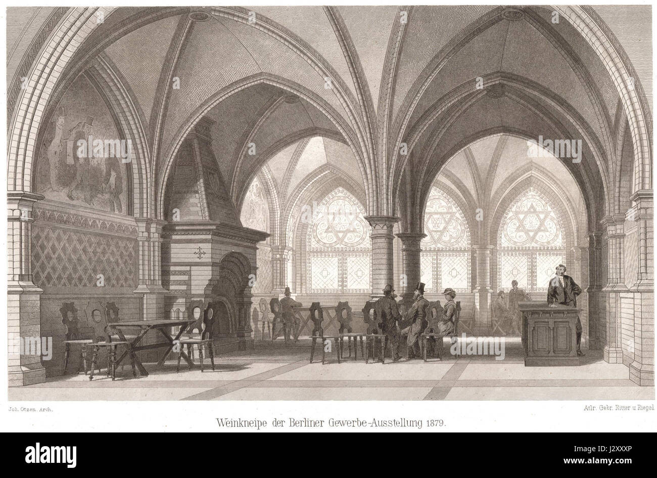 Berlin Weinkneipe Gewerbeausstellung 1879 AS Stock Photo