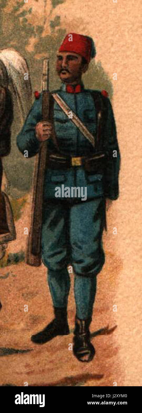 Bosnian infanterist 1897 Stock Photo