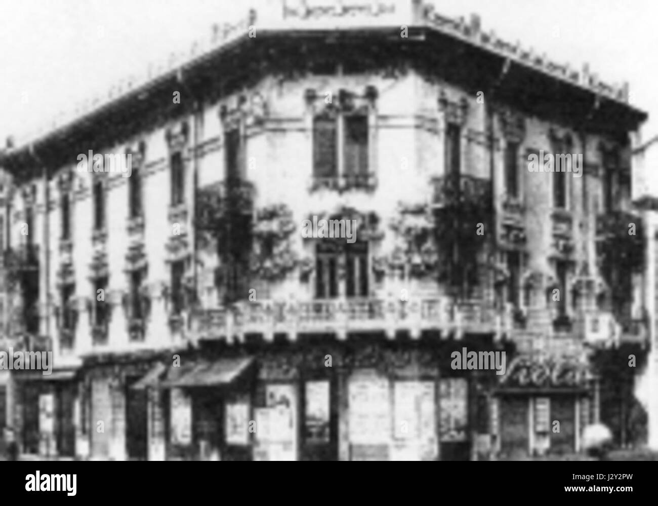 Casa Rena is an architectural landmark, notable for its historical significance and design, located in a prominent area. Stock Photo