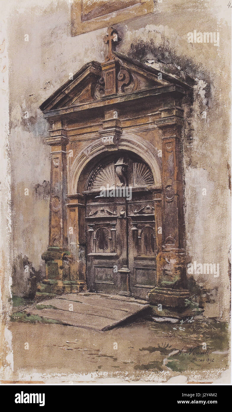 Anton Nowak - Portal in Murau - 1892 Stock Photo