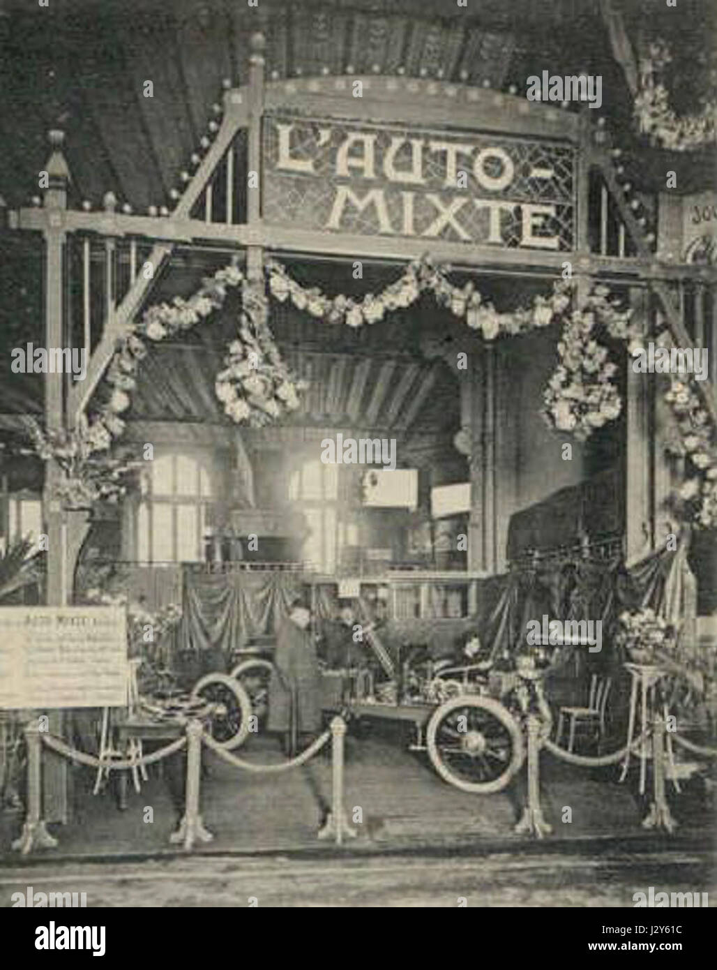 Auto-mixte-Parijs-1906 Stock Photo