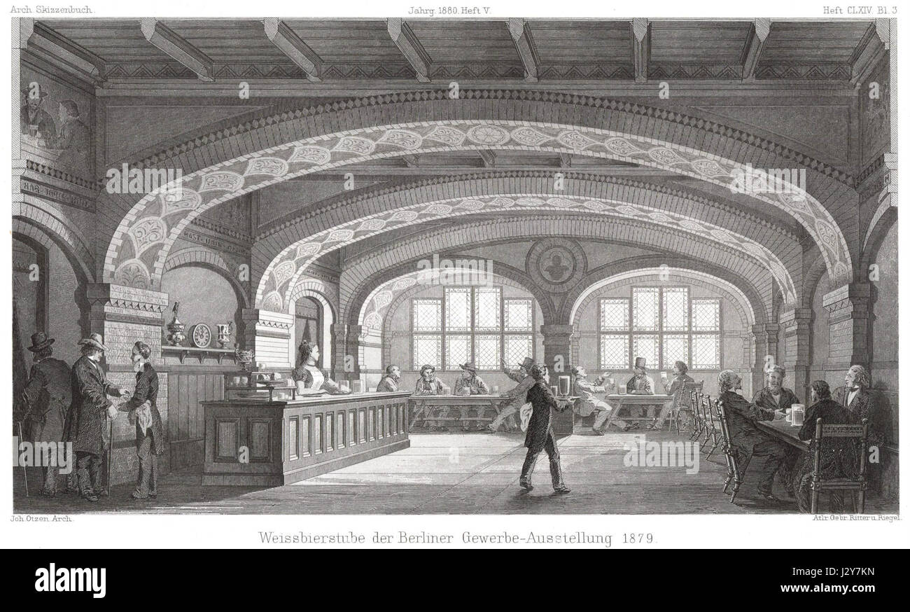 Berlin Weissbierstube Gewerbeausstellung 1879 AS Stock Photo