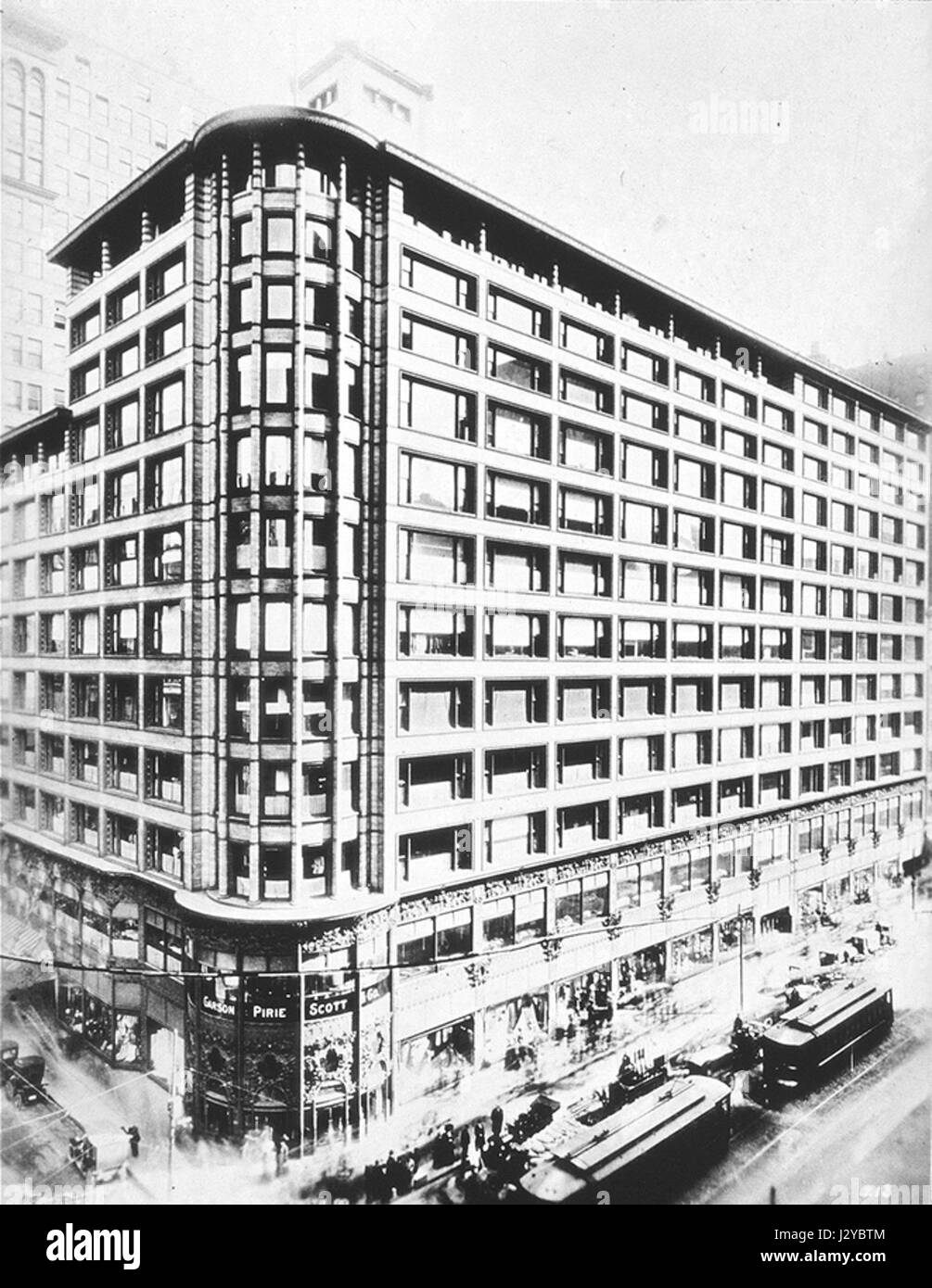Carson Pirie Scott building, Chicago, Illinois - Louis Sullivan Stock Photo