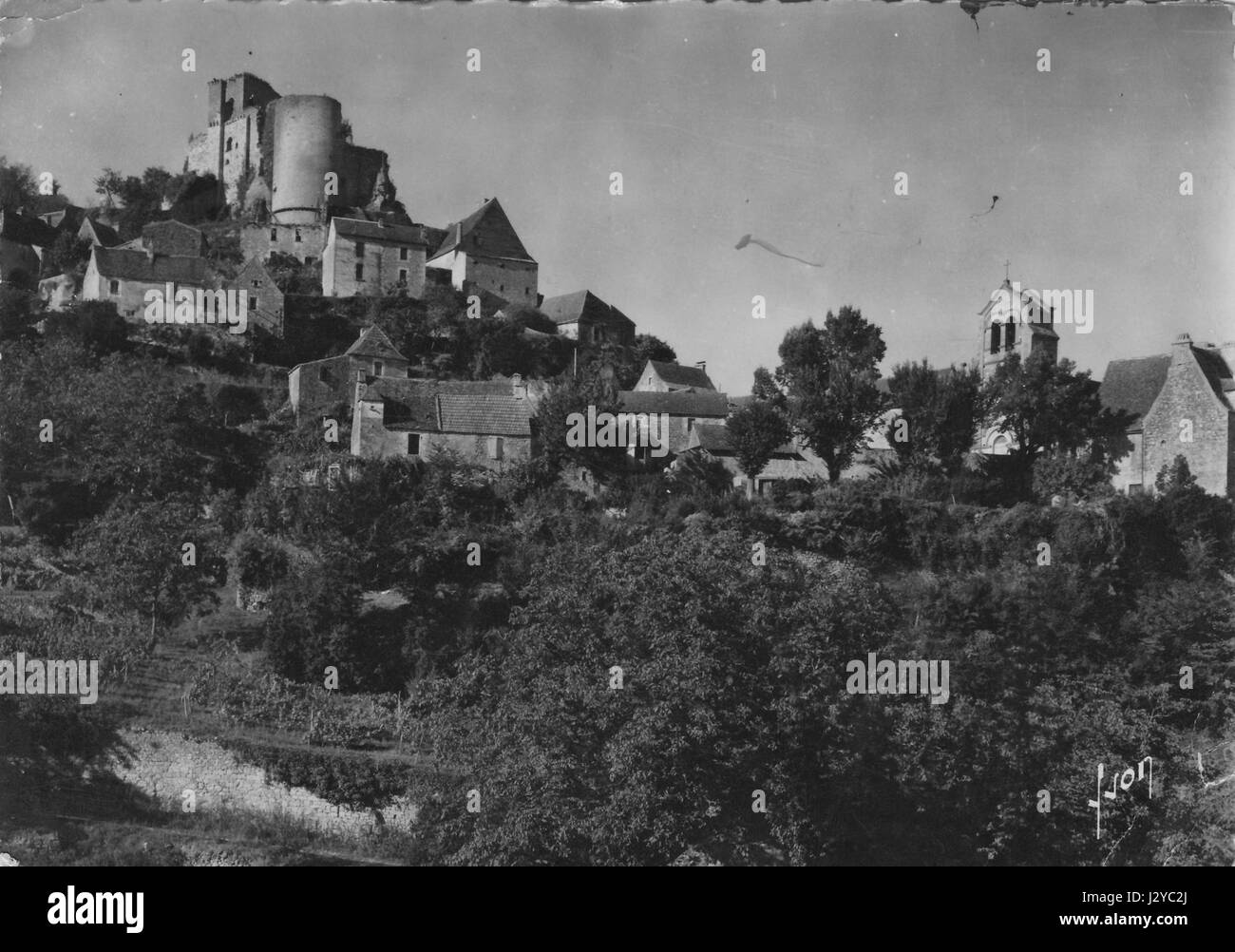 Castelnau chateau 1950 Stock Photo Alamy