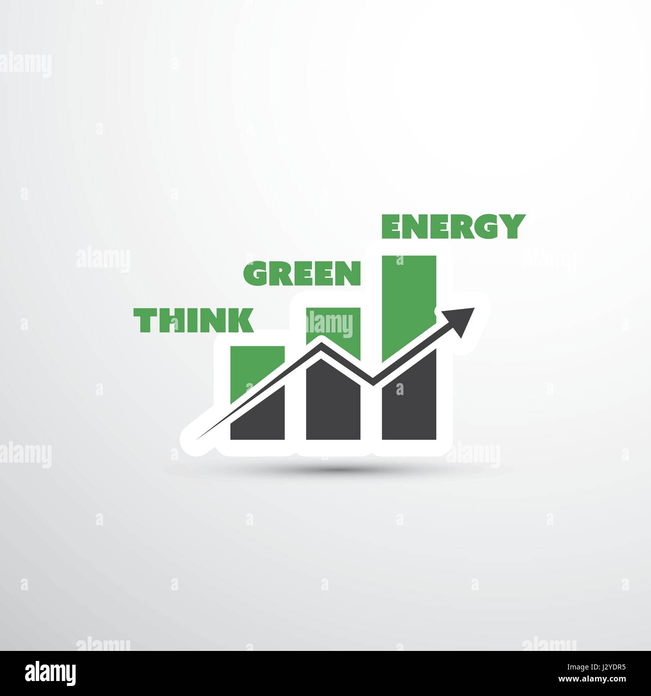 Green Energy Concept Design With Diagram, Bar Chart Stock Vector Image ...