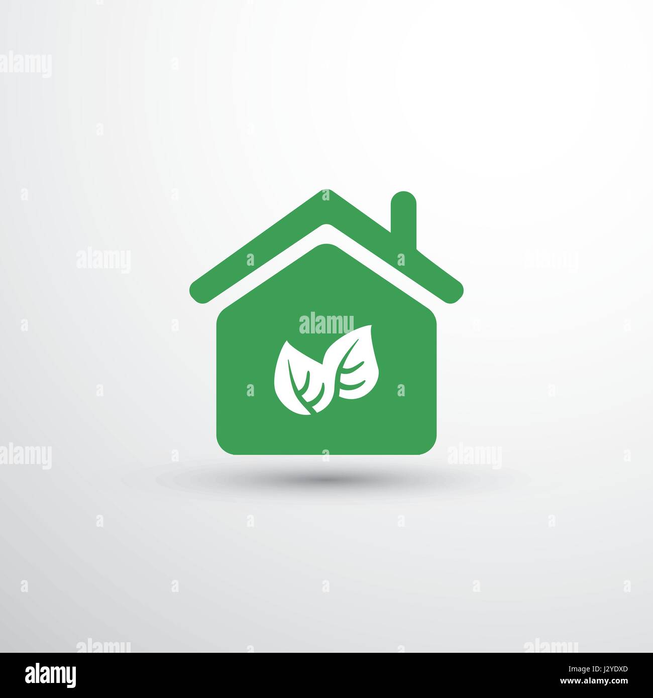 Eco House, Home Concept Design - House Icon With Leaves - Abstract ...
