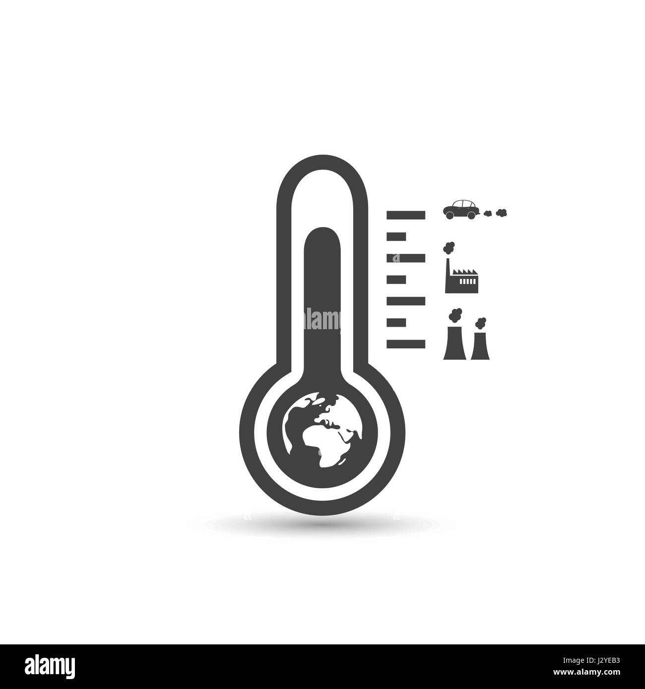 Global Warming, Ecological Problems - Thermometer Icon Design Concept Stock  Vector Image & Art - Alamy