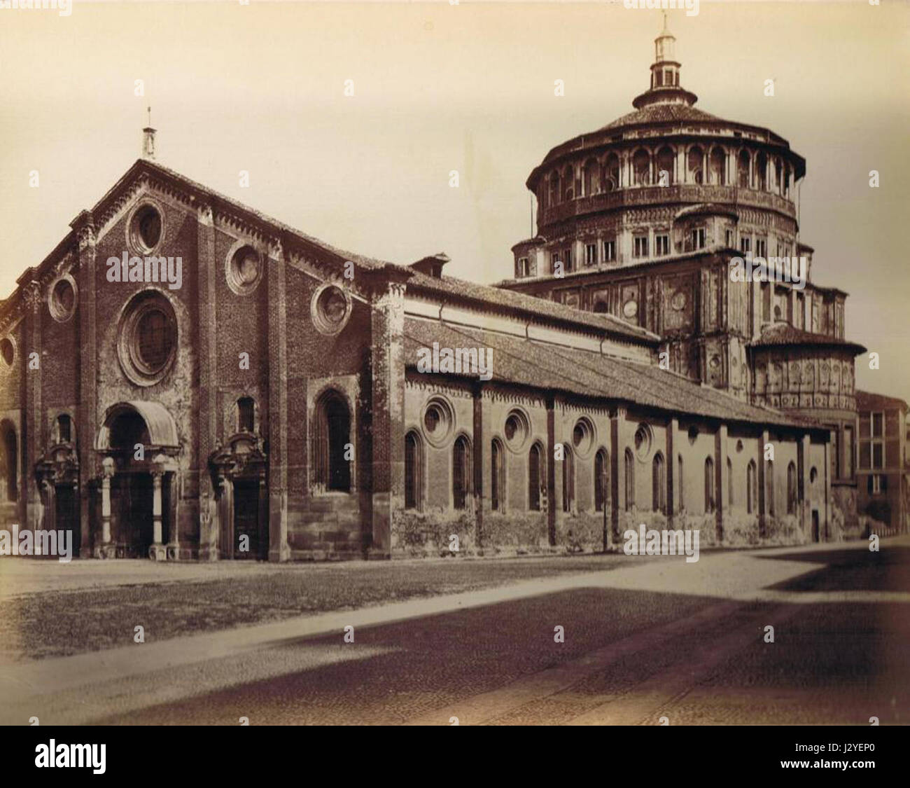 Alinari - S. Maria delle Grazie, Milano 1880s Stock Photo